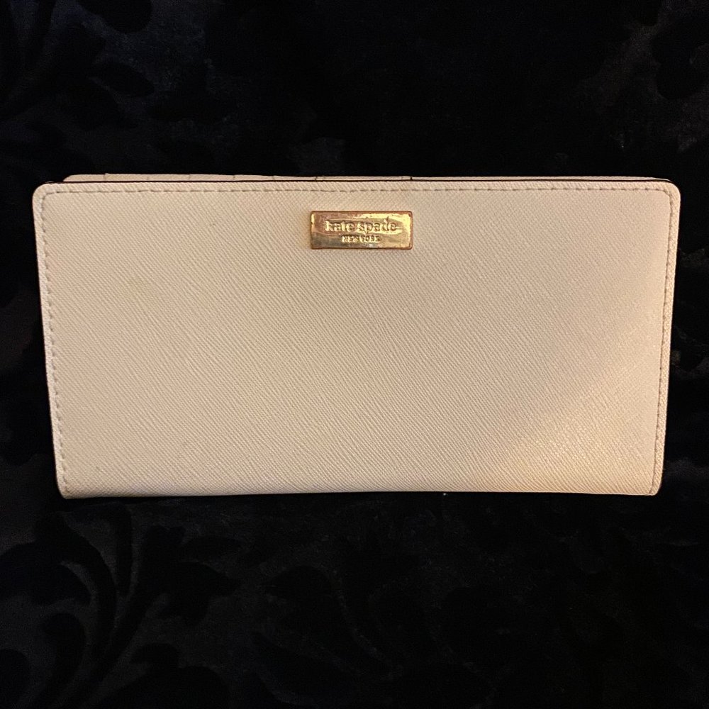 Kate Spade Bone Leather Wallet & Card Case